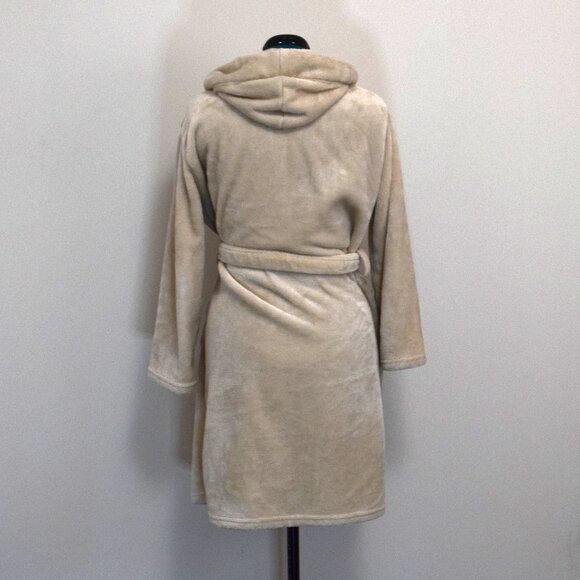 Beige Plush Cozy Robe House Coat - Picture 4 of 8